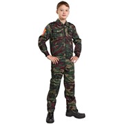 Кадетский костюм детский зеленый камуфляж - БР-косдетк15