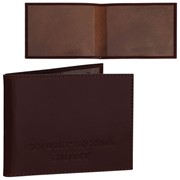 Обложка для удостоверения BEFLER “Classic“, натуральная кожа, тиснение “Студенческий билет“, коричневая, фотография