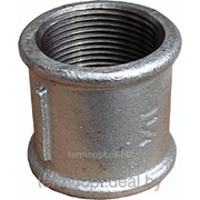 Муфта чугунная короткая 50 ГОСТ 8954-75 оцинкованная фото