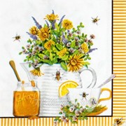 Салфетка для декупажа Чай с мёдом мини фотография