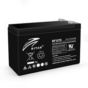 Аккумуляторная батарея AGM RITAR RT1270A, Black Case, 12V 7.0Ah ( 151 х 65 х 94 (100) ) Q10 фото