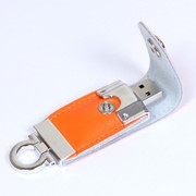 USB-флешка на 64 ГБ в виде брелка, оранжевый фотография