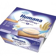 Пудинг манный с печеньем Humana Humana Baby Grie Keks, 4х100 гр для питание детей от 8 месяцев массовая часть жира-3,4% фото