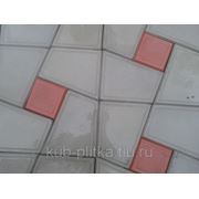 Тротуарная плитка “Трапеция“ серая (с цветн.вставкой) 3 см. фото