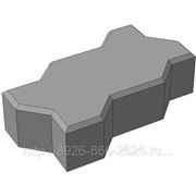 Тротуарная плитка «Зиг-заг» 225х125х60 цвет серый фотография