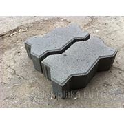 Тротуарная плитка "ВОЛНА" 215х105х70 ("кирпичик", "катушка"), серая, на крупномодульном песке