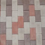 Плитка тротуарная в Краснодаре «Брусчатка», серая, 20х10см, толщина 30мм. фото