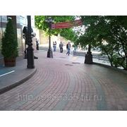 Тротуарная плитка “Брусчатка“ (кирпич) серая 100 x 200 x 60 фото