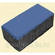 Тротуарная плитка “Брусчатка“ 80мм, синий фотография