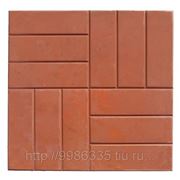 Тротуарная плитка “Плитка“ (12 кирпичей) 500х500х50 красная фото