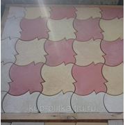 Тротуарная плитка “Кленовый лист“ (сер,красн,жёлт) ,толщина 4.5 см. фото