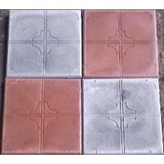 Плитка тротуарная “Крест“ 250x250x25/50 мм (цвет - серый/цветная) фотография