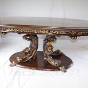 Элитный резной стол из массива дерева в стиле модерн фото