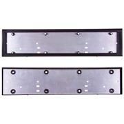 Рамка для номера металл антивандал черная без надписи SKYWAY+крепеж и резиновые втулки 1шт в пакете фото