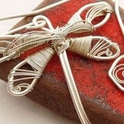Серебреные серьги “Стрекоза и бабочка“ от WickerRing фото