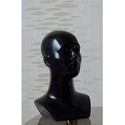 Манекен головы женский,цвет черный Г-203(черн) фото