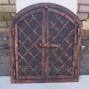 Дверца коптилки метал+ковка (арка) (батон) фото