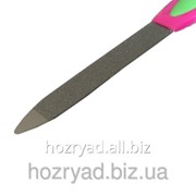 Пилочка для ногтей с обрезкой малая (160 мм), пилочка с овальной двухцветной ручкой малая 552-7BLM-8