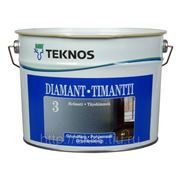Водоразбавляемая акрилатная матовая краска Diamant-Timantti 3, 9л Teknos фото