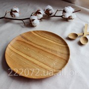 Дубовые тарелки (деревянная посуда) фото