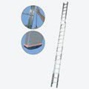 Алюминиевая приставная двухсекционная лестница 36 ступеней Robilo KRAUSE 120670 фотография