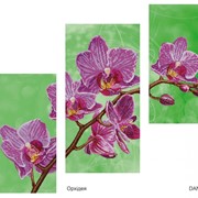 Триптих Орхидея, частичная вышивка бисером, Винница фото