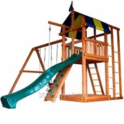 Детская деревянная игровая площадка (комплекс) с горкой Аляска фото