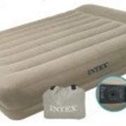 Односпальная надувная кровать Intex 67742 (102х203х38 см.) со встроенным электронасосом