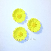 Фигурка из мастики Цветок Ромашка d 40 желтая фото