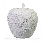Фигура декоративная Яблоко (белый гянец) фото