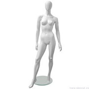 Манекен женский, белый, абстрактный, для одежды в полный рост, классическая поза. MD-Glance Matte 05 фотография