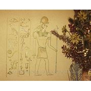 Роспись по декоративной штукатерке, барельеф, лепнина в интерьере, фактурная роспись, объемный рисунок фотография
