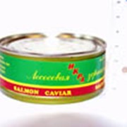 Икра красная, икра горбуши соленая в жестебанке фото