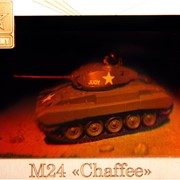 Сувенир голографический на магните Танк M-24 Chaffee фото