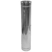 Труба-удлинитель нерж/оцинк Версия Люкс L-0,5-1 м D-100/160 мм толщ. 0,6 мм