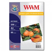 Фотопапір WWM, матовий 230 г/м, A4*50 (M230.50) фотография