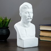 Бюст Сталина, белый 12х24см фотография