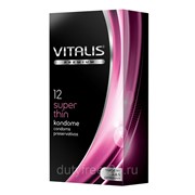Ультратонкие презервативы VITALIS PREMIUM super thin - 12 шт. фото