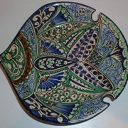 Тарелка в форме рыбы “Риштан“ фото