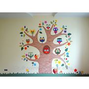 Лепное дерево в детской со съемными деталями