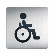 Пиктограмма WC для инвалидов 150x150 мм Серебристый