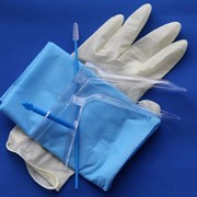 Набор гинекологический (зеркало М, зонд универсальный, салфетка, перчатки М) фото