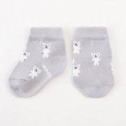 Носки Крошка Я 'Мишки', серый, 8-10 см фотография