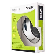 Мышь оптическая USB DELUX DLM-315, 3D, 1000dpi, Black-Silver