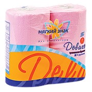 Туалетная бумага Мягкий знак - Deluxe розовая 2-х сл 4рул (х21) фотография