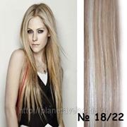 Славянские волосы Hair Talk (One Touch) Набор 40 прядей. Длина 50 см. -коричневый/ блонд — 18/22 фотография