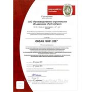 Сертификат OHSAS 18001