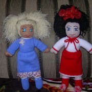 Вязаные куклы для девочек. фотография