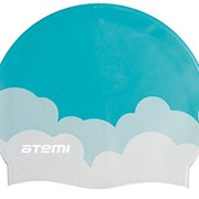 Шапочка для плавания Atemi PSC413 голубая (облака) фото