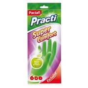 Перчатки резиновые PACLAN Super Comfort хозяйственные с ароматом яблока (S,M,L)